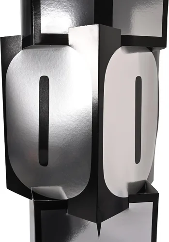 Vista 3 de Beistle Columna de graduación, 12" x 3' 9", negro/plateado