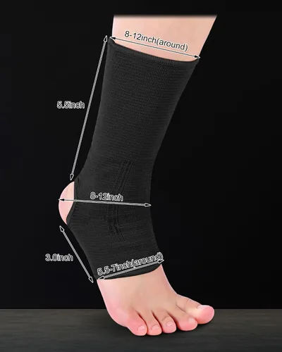 Vista 3 de Handepo 4 pares de tobilleras Muay Thai de compresión MMA, tobilleras de compresión para hombres y mujeres, kickboxing, artes marciales, gimnasio