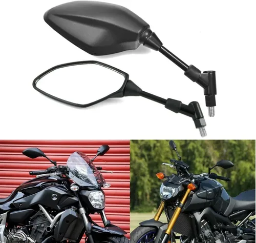Vista 2 de Universial - Espejo retrovisor lateral para motocicleta, 360 grados, ajustable, plástico ABS, retrovisor, 0.394 in, 0.315 in, para Yamaha FZ25 FZ 25