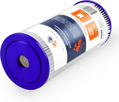 Vista 7 de Aquaboon Filtro de agua plisado de 1 micra de 10 x 4.5 pulgadas para reemplazo de filtro de agua de sedimentos para toda la casa, compatible