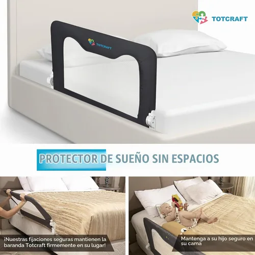 Vista 7 de Rieles de Seguridad para Cama para Niños Pequeños - Protector de Riel de Cama para Queen, King, Tamaño Completo, Cama Twin