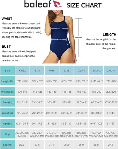 Vista 6 de Baleaf - Traje de baño deportivo para mujer, de una pieza, con tirantes ajustables, para natación
