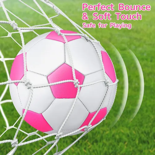 Vista 5 de Deekin 2 pelotas de fútbol tamaño 2 tamaño 3 niños pelota de fútbol interior con bomba de regalo deportivo de vuelta a la escuela para entrenamiento