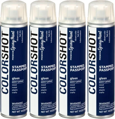 Vista 14 de COLORSHOT Pintura en aerosol brillante, aromaterapia (lavanda) 10 onzas, paquete de 4, pintura acrílica de secado rápido, uso en interiores