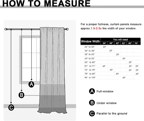 Vista 8 de JIUZHEN Cortinas opacas para dormitorio, con aislamiento térmico y bolsillo para barra, cortinas para sala de estar, juego de 2 paneles de 38 x 45