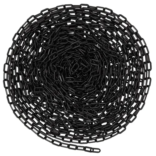 Vista 8 de Stockroom Plus Cadena negra para barrera de estacionamiento, eslabones de 100 pies y 1.5 pulgadas, cadena de seguridad de plástico para control