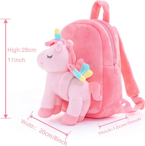 Vista 17 de Lazada Mochila para niños pequeños, juguetes de animales de peluche, mochila pequeña, color gris, 9.5 pulgadas