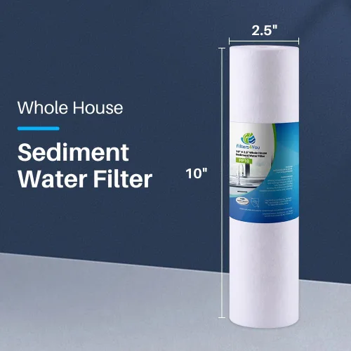 Vista 5 de CFS Cartuchos de filtro de agua de sedimentos de 10 x 2.5 pulgadas compatibles con los modelos GE FXUSC, GXWH01C y GXWH08C - Filtro de repuesto de 5