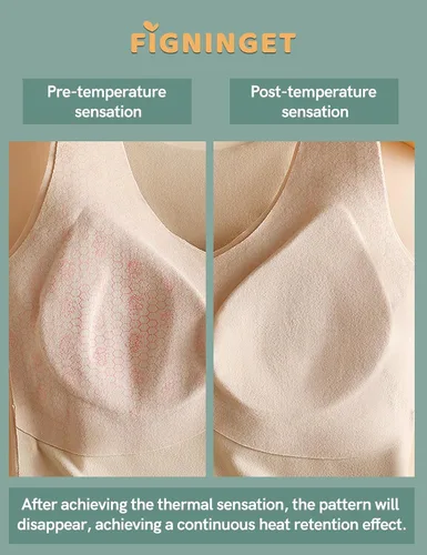 Vista 5 de Figninget Ropa interior térmica de invierno para mujer, tops de otoño, tops básicos con forro polar