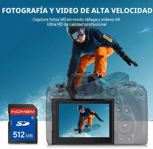 Vista 4 de Tarjeta SD de 512 MB (Paquete de 2), Tarjetas de memoria flash Clase 4 MLC, Tarjetas Secure Digital estándar de 512 MB (2 piezas)