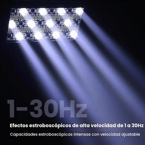 Vista 5 de Betopper LF2405 300w Luzes de Efeito de Feixe de Matriz LED, Luzes de Palco de Lavagem LED, Luz de Estrobo LED Super Brilhante de Grande Flash