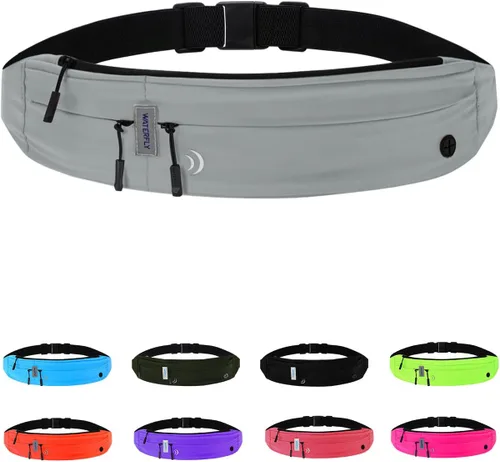 Vista 12 de WATERFLY Cinturón Riñonera para Correr: Paquete de Cintura para Corredor Maratón Jogging Deporte Ejercicio Fitness Soporte de Teléfono Cinturón