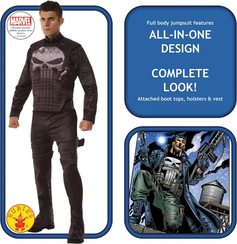 Vista 2 de Rubie's Marvel Universe - Disfraz de castigador para hombre