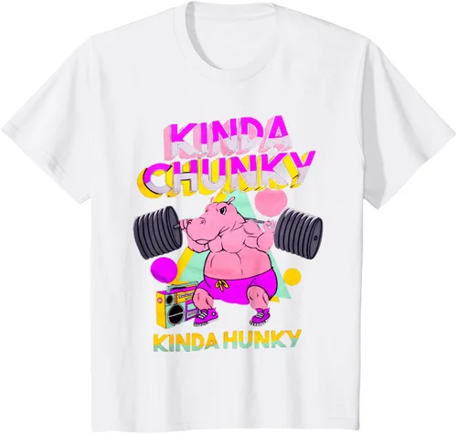 Vista 64 de Kinda Chunky Kinda Hunky, camiseta de gimnasio para culturismo, Negro