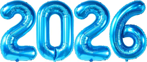 Vista 11 de Katchon, Globos gigantes dorados 2026 – 42 pulgadas Globos de Año Nuevo Números de globos 2026 Globo dorado para decoraciones de Año Nuevo