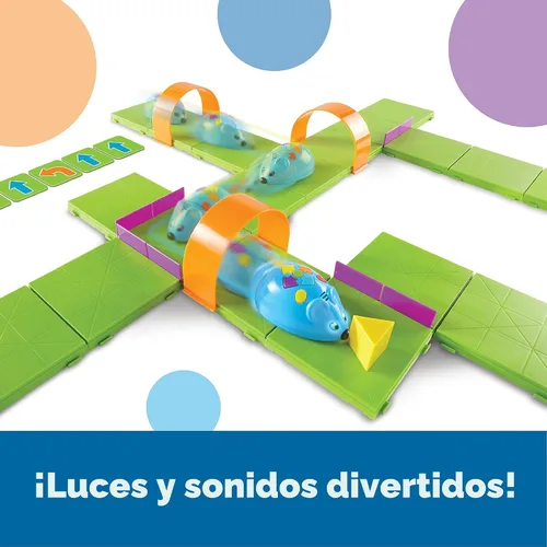 Vista 5 de Juego de actividades de ratón robot Code & Go de Learning Resources - Kit de robótica para niños, codificación de mascotas, juegos STEM, actividades