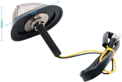 Vista 3 de MASO - Luz intermitente intermitente LED de montaje empotrado para motocicleta, 12 V, luces de giro ámbar para motocicleta
