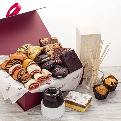 Vista 14 de Caja de regalo de cumpleaños, regalos de comida de cumpleaños, cestas de regalo de chocolate gourmet para mujeres, mamá, papá, él, ella