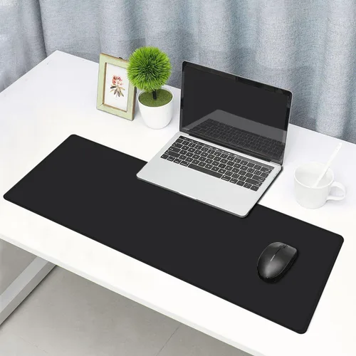 Vista 6 de Alfombrilla de mouse grande para juegos con bordes cosidos, alfombrilla de mouse de escritorio extendida con tela microtejida superior, base