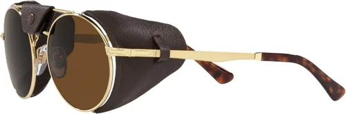 Vista 3 de Persol PO2496SZ - Gafas de sol redondas DoradoMarrón polarizado