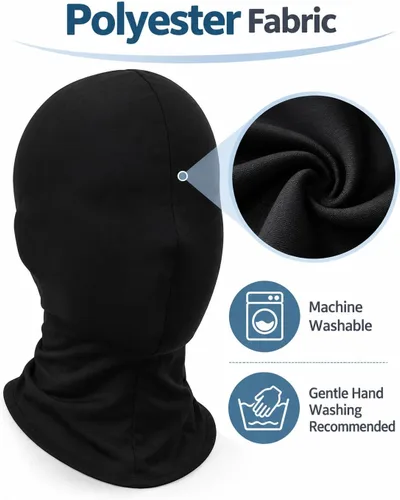 Vista 4 de HOMELEX 2 piezas máscara de cara completa para Halloween Cosplay máscara de cabeza completa unisex máscara de temerario