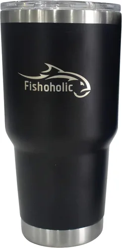 Vista 4 de Fishoholic - Surtido de 3 piezas - Camisa de pesca de manga larga UPF50 - Gafas de sol polarizadas - Vaso de 30 onzas