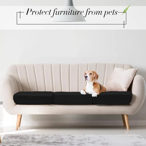 Vista 6 de Newwiee Funda de cojín, para cojín de asiento de sofá o sillón, 8 unidades, elástica, para sofá, muebles de patio y exteriores, de repuesto, suave
