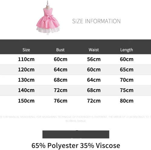 Vista 6 de Disfraz rosa de princesa con lazo para niñas, disfraz de cosplay de película, disfraz de fiesta de Halloween