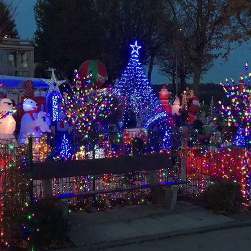 Vista 6 de FUNPENY - Luces de Navidad multicolores, paquete de 2, total 32 pies, 100 luces LED, tira de luces mini operadas con batería con 8 modos, luces