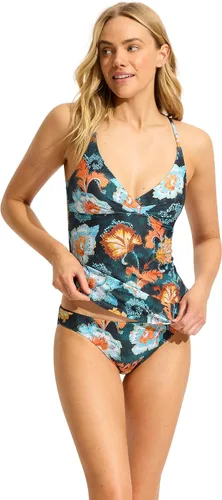 Vista 5 de Seafolly Traje de baño tipo tankini con parte delantera cruzada para Eco Collective Black