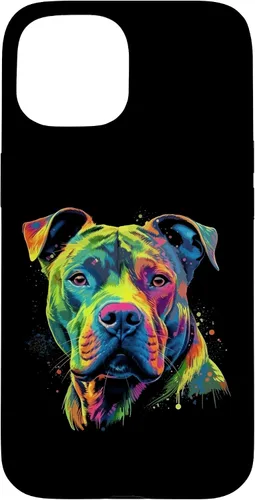 Vista 6 de Pit Bull Mom Dog Lover Colorful Artistic Pitbull Owner Women Case for iPhone 17