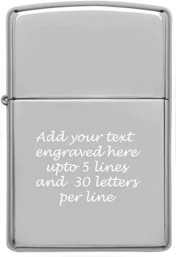 Vista 11 de Mechero personalizado Zippo Classic resistente al viento con grabado (1941 Negro Hielo)