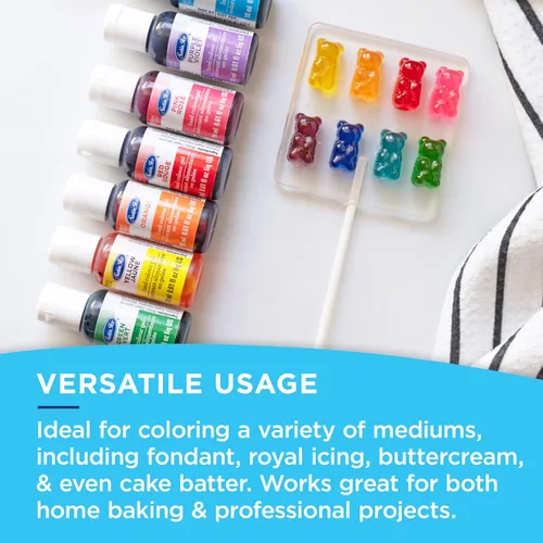 Vista 3 de Gel de colorante alimentario líquido Satin Ice, botella de 0.61 onzas líquidas, negro