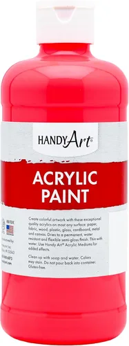Vista 65 de Handy Art Pintura acrílica, juego de 12 colores, botellas de 16 onzas, acrílico líquido para estudiantes semibrillante, consistencia de flujo
