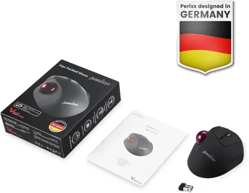 Vista 8 de Perixx 11568 Perimice-717 - Ratón inalámbrico de Trackball, Trackball integrado de 1.34 pulgadas con función de señalización, 5 botones