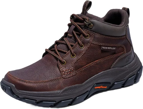 Vista 8 de Skechers Respected-Boswell Mid Top - Tenis de cuero con puntera tipo mocasín para hombre