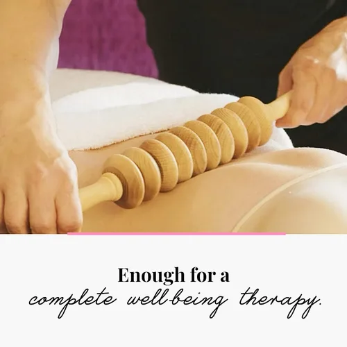 Vista 6 de Tuuli Accesorios - Rodillo de masaje de madera de disco, rodillo corporal multifuncional para celulitis, tensión muscular y apoyo a la salud