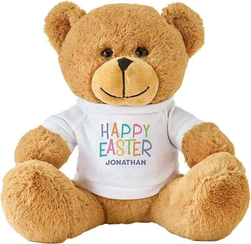 Vista 12 de Let's Make Memories - Pijama de peluche (personalizable), ideal para siestas, 12” de alto, 100% poliéster Hop 'N Cuddle Bunny