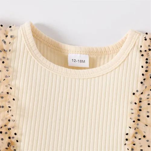 Vista 3 de Vestido de princesa 100 % algodón sin mangas tutú vestido de verano para niñas pequeñas, vestido de malla con volantes 3M-3Y