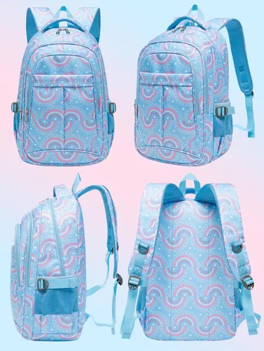 Vista 23 de BLUEFAIRY - Mochilas para niños y niñas, escuela primaria, jardín de niños