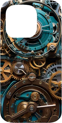 Vista 14 de Mechanical Steampunk Gears Internal Cogwork Mechanism Case for iPhone 17