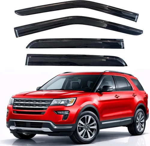 Vista 184 de KPY Moldura deflectora de viento con protección contra la lluvia compatible con Mazda CX-3 2016-2021 (CX3), 4 unidades, para ventana lateral