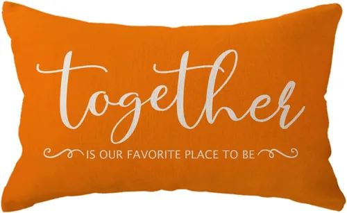 Vista 9 de ULOVE LOVE YOURSELF Home Quotes Fundas de almohada decorativas de madera Together is Our Favorite Place to Be", funda de almohada de granja de 12 x