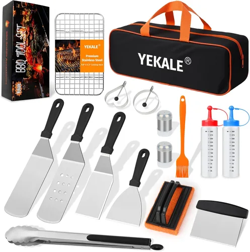 Vista 9 de Kit de accesorios para plancha, juego de 144 piezas de herramientas para plancha y parrilla para Blackstone y Camp Chef, juego profesional