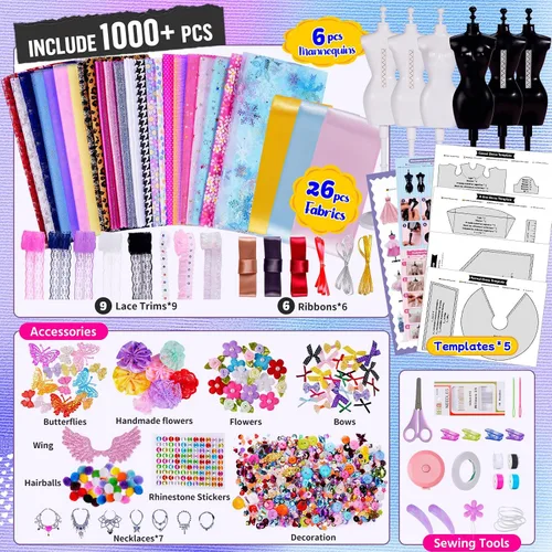 Vista 3 de Kits de diseño de moda para niñas con 6 maniquíes, más de 800 kits