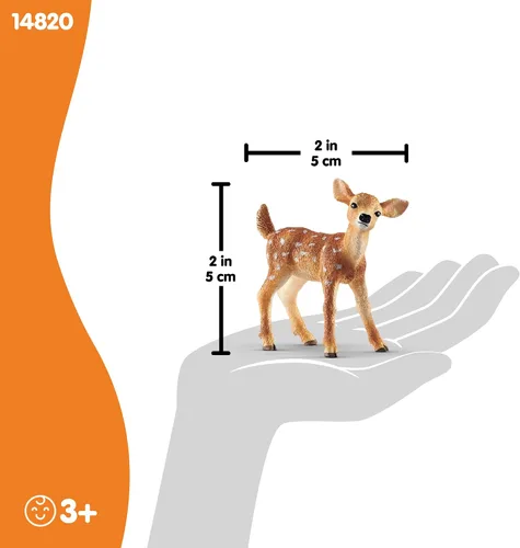 Vista 6 de Schleich Wild Life - Figura realista de ciervo de cola blanca auténtica y altamente detallada - Juguete de animal salvaje duradero para educación