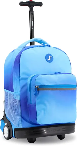 Vista 18 de J World Sunrise Kids - Mochila con ruedas para niñas y niños. Mochila con ruedas para la escuela, Aurora, 18 pulg