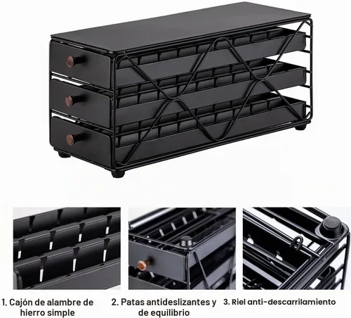 Vista 5 de ZCDCP Soporte para cajones de café, compatible con cápsulas Nespresso Originaline, organizador de encimera de cocina de oficina