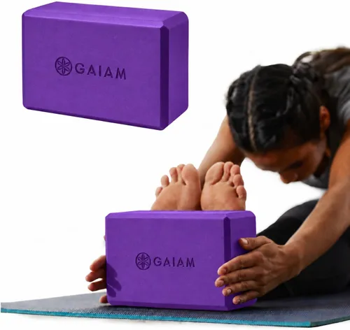 Vista 9 de Gaiam Bloque de yoga – Espuma EVA sin látex – Superficie antideslizante suave con bordes biselados para yoga, pilates, meditación Rubor ateniense