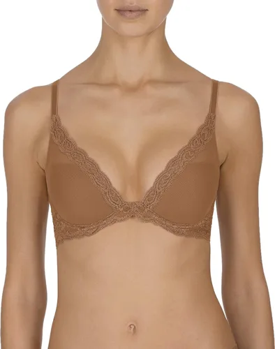 Vista 46 de Natori - Sujetador de encaje para mujer con inmersión, diseño de plumas Cafe